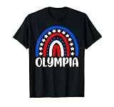 Women's Olympia Washington USA Rainbow Apparel