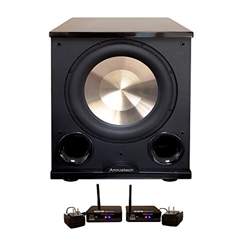 BIC Acoustech Wireless 1000-Watt 12” PL-200II Front-Firing Subwoofer with Black Lacquer