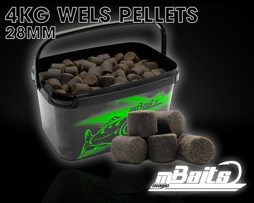 Magic Baits 4 Kg Wels Pellets mit Eimer Catfish Pellets Giant Halibut Pellet Wallerpellets Welsköder Waller Angeln – Bild 2