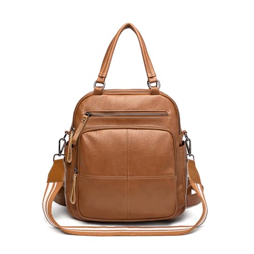 Sac à dos en cuir femme tendance urbaine avec bandoulière amovible