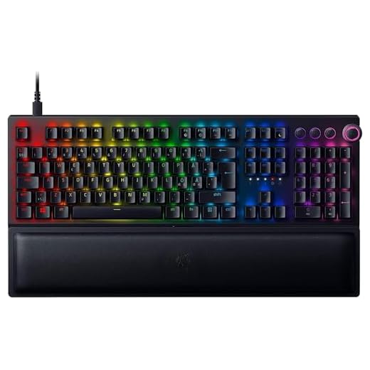 Razer BlackWidow V3 Pro (Green Switch) - Trådlöst mekaniskt speltangentbord i full höjd med Chroma RGB (2,4 GHz, Bluetooth eller USB-C, Handledsstöd i mjukt konstläder) Svart, Nordic Layout