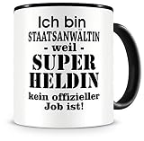 Samunshi® Ich bin Staatsanwältin Tasse Beruf Geschenk Kaffeetasse Teetasse Kaffeepott Kaffeebecher Becher 300ml s ...