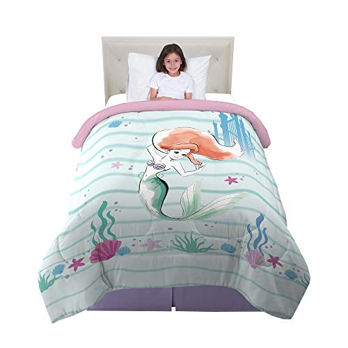 Franco Kids Bedding Comforter, Twin/Full, Disney Little Mermaid