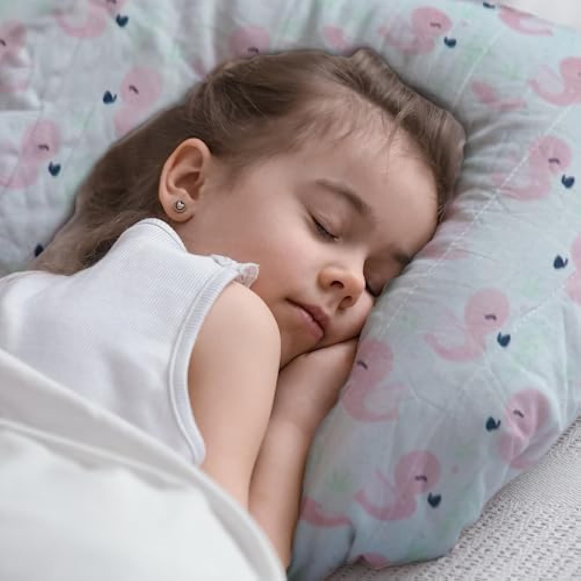 Toddler Pillow with 100% Cotton Removable Cover
