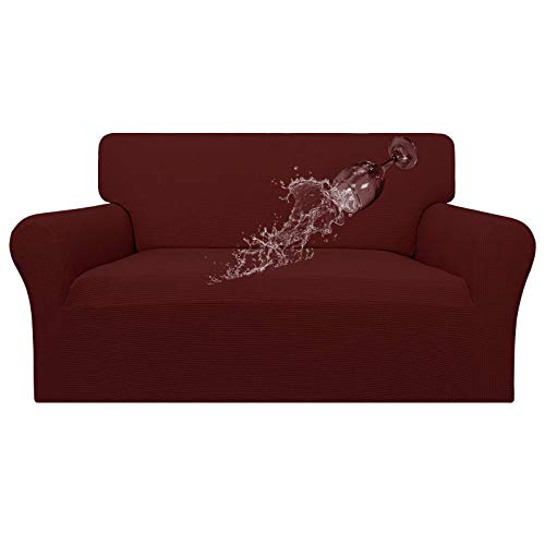 Image of Easy-Going 100% Waterproof Loveseat Couch Cover Stretch Jacquard Sofa Cover