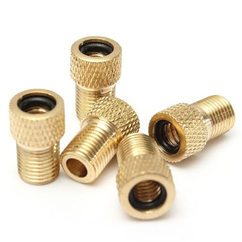 Connector 5Pcs Presta to Schrader Valve Adaptor Bike Bicycle Pump Tire Inflator Connector miniatura 5