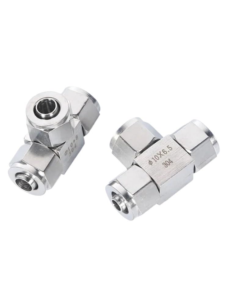 Tuyau égal réducteur té 3 voies 12x10mm en inox 304 coupleur de tube