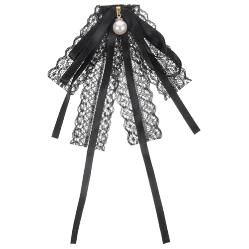 TENDYCOCO 3 Pecas Gravata Borboleta Elegância Gravata Pré-amarrada Gravata Preta Acessórios De Pérol