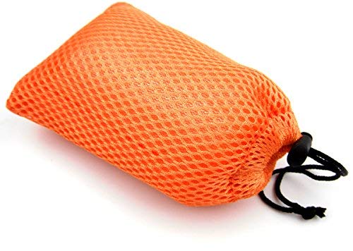 ALLinONE Wholesale Nylon Mesh Drawstring Bag Pouches for Mini Stuff Cellphone Mp3 9x14cm (Orange 50 Packs)3