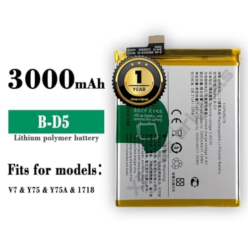 Image of B-D5 Battery for Vivo V7 /Y75 / Y75A / 1718 Battery with 1 Year Warranty** (D356)