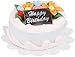 Darice, Miniature 1 inch Happy Birthday Cake, 1"