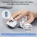 Kabellose Bluetooth Maus, Ergonomische, Wiederaufladbare, Geräuscharme Maus mit Multi-Device-Funktion, Einstellbarer DPI, Flying Scroll & Daumenrad, Bluetooth Mäuse für Laptop, Computer, Tablet (weiß)