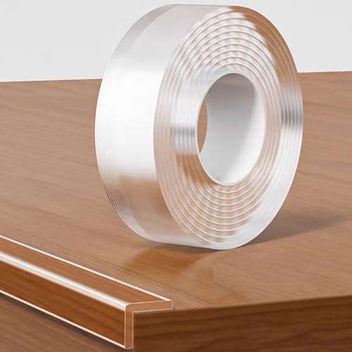 0.8 in x 9.84 FT,Clear Edge Protector Strip Sharp Edge Wrap Cover Tape, Self Adhesive Protective Bumper Guards for Cabinet Door Desk Glass Table Bed Furniture, Kitchen Countertop, Waterproof