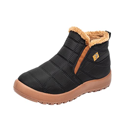 Bottines à plateforme pour femme en velours imperméable et chaud