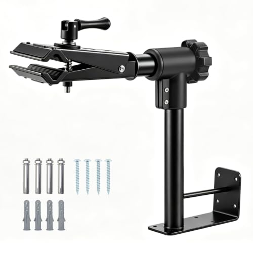 Image of Urban Deco Bike Repair Stand Max 44lbs,Bench Mount Bike Stand,Wall-mounted or Workbench Bike Maintenance Rack with Bike Clamp for Road & Mountain Bikes,Black