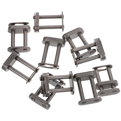 ARTSEWPLY Eslabón de de Cadena 10 Piezas Hebilla de Cadena de Rodillos Acero Inoxidable Diseño Doble Segura Accesorios para Bicicleta Deportivo