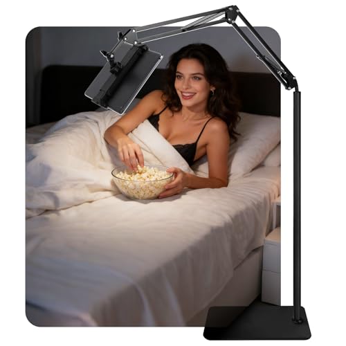 MOPUBZO Support pour Tablette, Support de Tablette Réglable Universel Rotatif à 360 Degrés en Métal, pour iPad/iPhoneX/iPad Pro ou Autres appareils de 5,5...