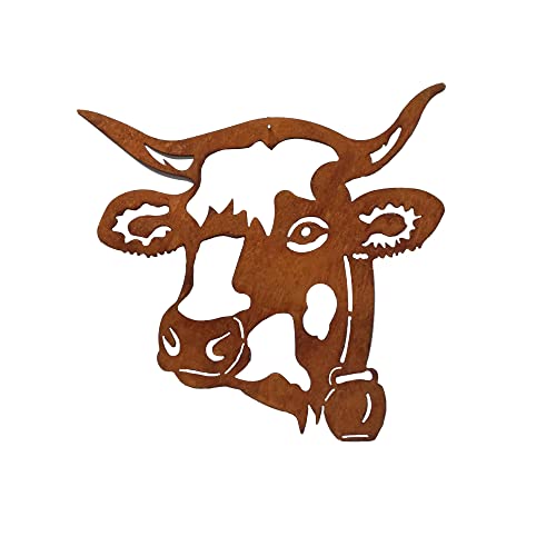 Bornhöft Metall Rost rostige Gartendeko Edelrost Kuh Kuhkopf...