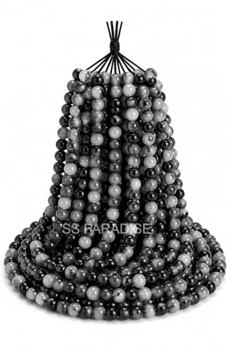 Image of SS Paradise 8mm Glass Beads (6 Colors 300 Pieces) for Jewellery Making | Round Loose Beads Strands for Necklace, (Set 4) Colour Subject to Availability !