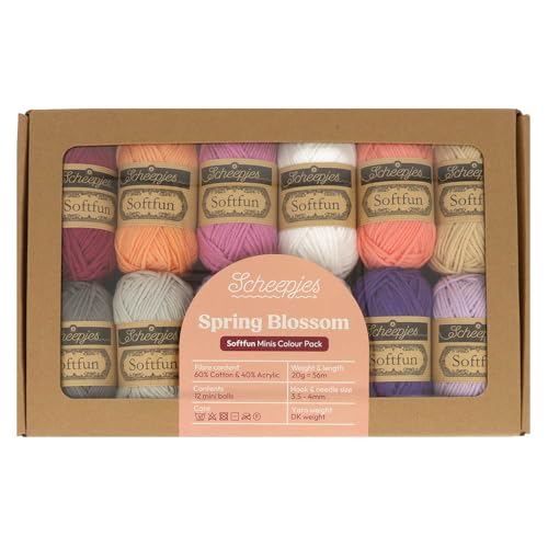 Image of Scheepjes Softfun Color Pack, 12 x 20g, Spring Blossom, Cotton /Acrylic