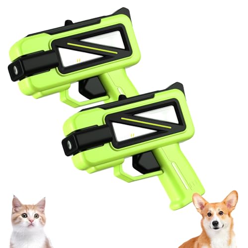 Geelin 2 Pcs Squirt Spray for Cats Dogs Cute Green Training Squirt for Cats Deterrent Water Spray Pistols for Dogs Pets Training
