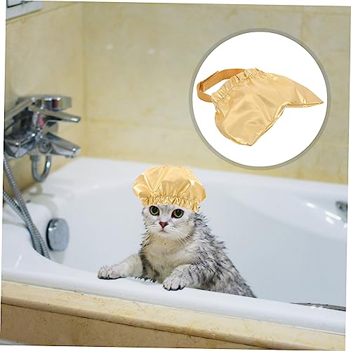 Ipetboom Touca De Banho Para Animais De Estimação Capas De Orelha De Cachorro Banho Para Gatinho Tou