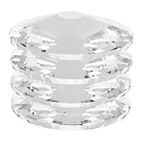 SHOWERORO 4 piezas Base Redonda para Copas de Vino de Cristal Soporte Estable para Copa Accesorio para Reemplazo y Proyectos DIY Compatible con Vasos