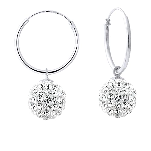 Boucles d'oreilles pendantes ESSENS en argent 925 et cristal PRECIOSA étincelant