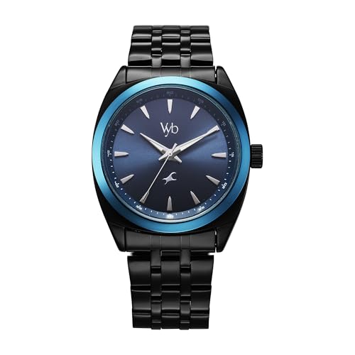 Fastrack Vyb Arcane Quartz Analog Blue Dial Black Sheet Metal Strap Watch for Men-FV30007KM02W (B0DDKD72NR) Amazon Price History, Amazon Price Tracker