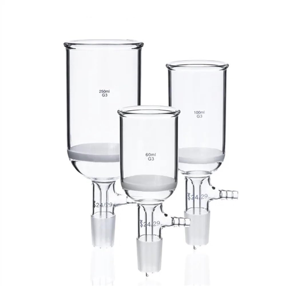 Embudo de vidrio de laboratorio sinterizado de 30-2000 ml, G1-G5, grueso for selección.(500ml)