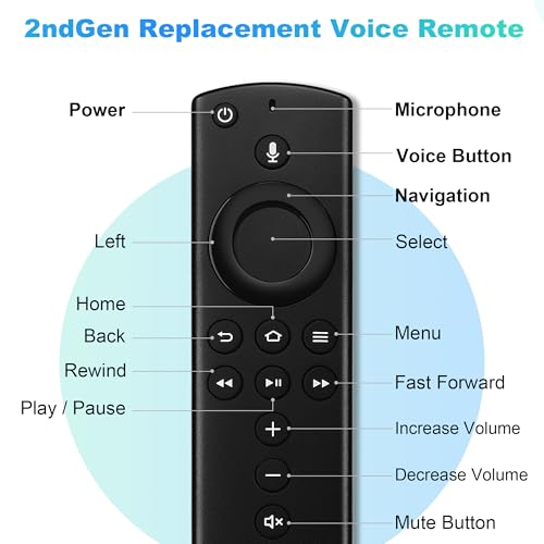 Image of TV Remote Control Compatible with Smart Fire Smart TV Stick Lite - Replacement Firestick for Stick 4K /Stick(2nd Gen) /Cube with Voice Control, Not for Hisense /TCL Smart TV