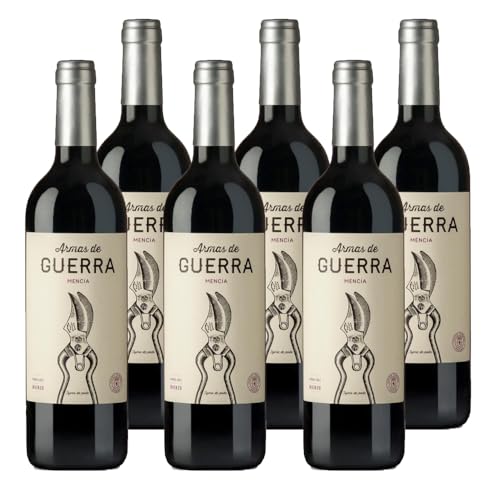 Armas de Guerra, Vino Tinto Joven Mencía DO Bierzo, Pack de 6 Botellas, 750ml