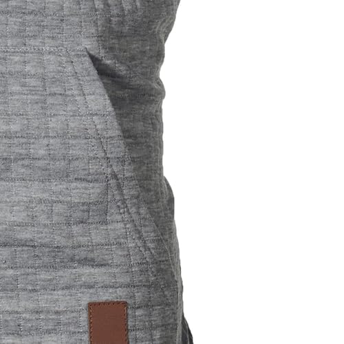 Hooded Sweatshirt for Mens Casual Long Sleeve Drawstring Waffle Knit Plaid Jacquard Pullover Autumn Winter Hoodies4