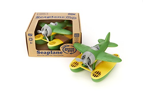 Green Toys Seaplane, Green/Yellow - Pretend Play, Motor Skills, Kids Bath Toy Floating Vehicle. No BPA, phthalates, PVC. Dishwasher Safe, Recycled Plastic, Made in USA. by Green Toys - Image 5