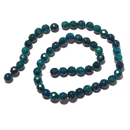 Perles de jaspe chrysocolle 8mm facettées pour réparer et personnaliser vos bijoux