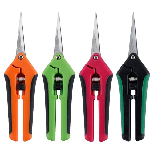 BDHYYM 4 tijeras de podar, recortadoras, tijeras para bonsái, tijeras de cultivo, tijeras para plantas, rosas, tijeras para plantas, tijeras de jardín, pequeñas, para ramas de árbol, flores, rosas,