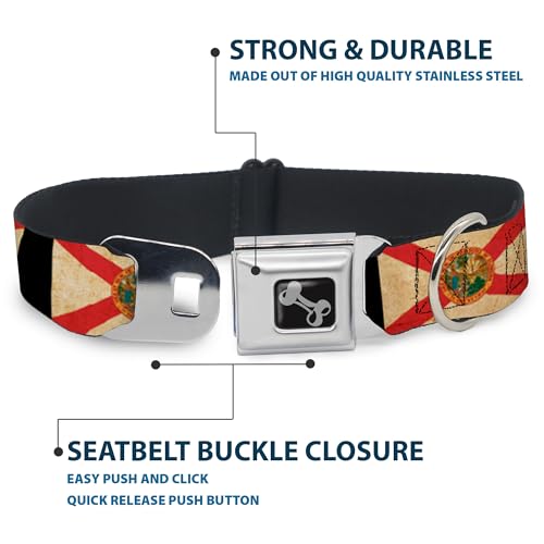 Collier de chien Buckle Down Florida résistant pour stopper la pression sur le cou