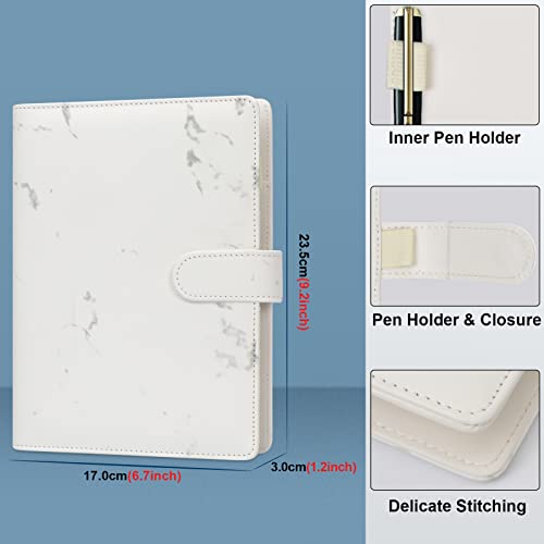 A5 Leather Notebook Binder, Classycoo 6 Ring Binder Planner Notebook Cover For A5 Filler Paper, Loose Leaf Personal Planner Binder Cover With Magnetic Buckle Closure(Inner Paper Not Included) #TOP4