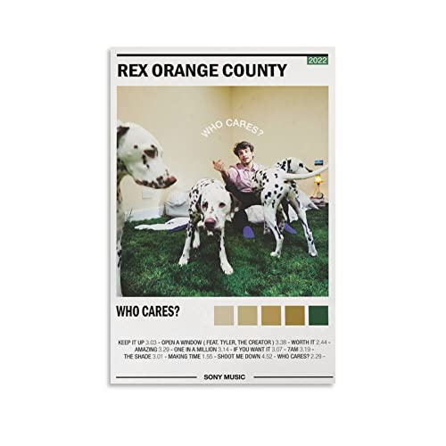 Toile Rex Orange County Who Cares pour habiller un mur de chambre vide style moderne
