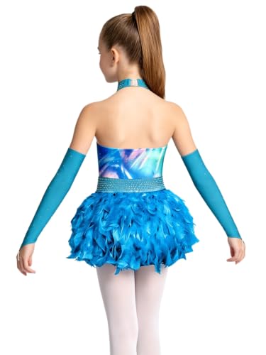 Unitard danse fille anti-irritation combinaison scintillante de jazz moderne