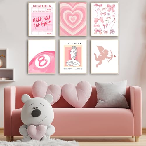 Láminas decorativas de San Valentín: juego de 6 pósteres artísticos en azul y blanco 3