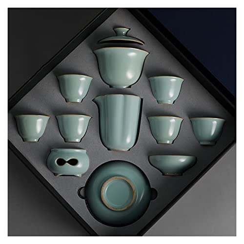 Juegos de té Conjuntos de té de cerámica de Kungfu de 9 Incluyendo 6 Tazas de té PÚBLICO TEACUPS PUBLICO Paquete de…