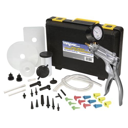 Mityvac MV8500 Silverline Elite Automotive Brake/Clutch Bleeding, Diesel Fuel Priming and Vacuum/Pressure Testing Kit, Ergonomic Design, Zinc-aluminum Die Cast, MV8510 Pump, 4.5oz Fluid Reservoir by Mityvac - Used condition - US$85.42
