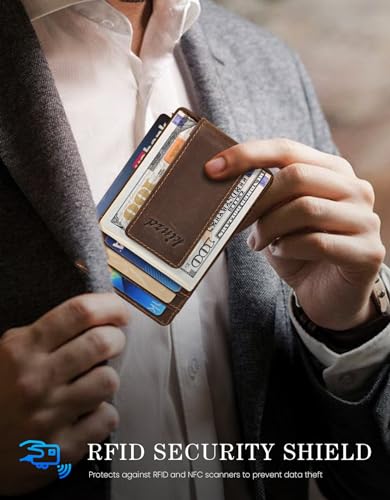 kinzd Money Clip, Front Pocket Wallet, Leather RFID Blocking Strong Magnet thin Wallet4