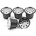 5 Pack Nespresso Reusable Capsules Stainless Steel Lids Refillable Coffee Pods For Nespresso Machines (OriginalLine Compatible)
