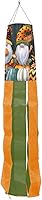 Vista 12 de Calabazas blancas y negras de otoño Windsock Wind Twister 40" x 6" Briarwood Lane