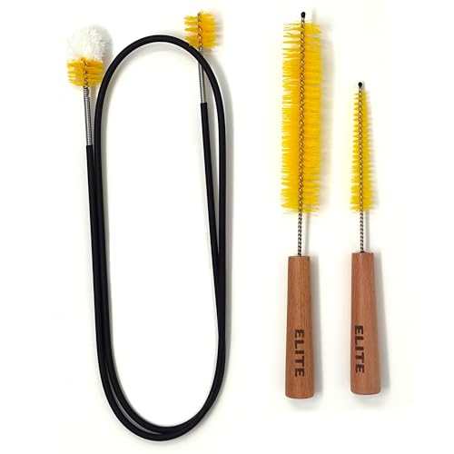 ELITE Trumpet Cleaning Brushes - Profesional Set, Cepillos de Limpieza para Trompeta - Conjunto Profesional