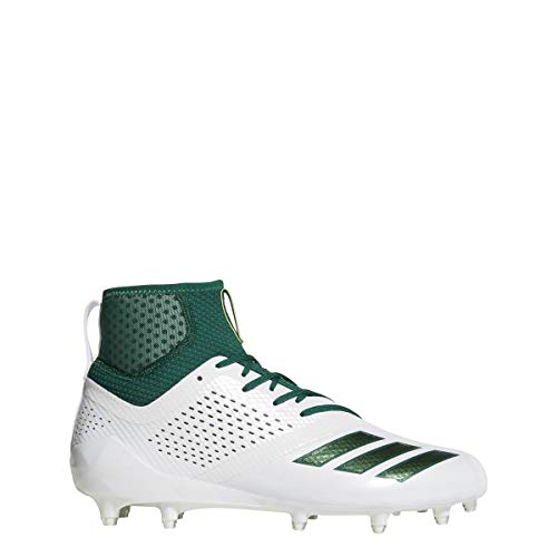 Chaussures de football américain crampons montants blanches et vertes