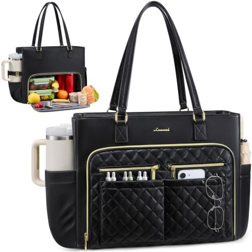 Image of LOVEVOOK Work Bag with Lunch Compartment, 17.3-Inch Teacher Tote for Women