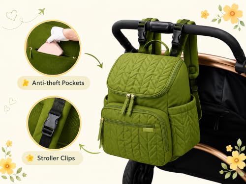 Image of Baby Diaper Bag | Diaper Bag for Mothers For Travel | Baby Bags For Mothers Carry | Baby Diaper Bag For Mother For Travelling |Quilted Lugguage Nappy Handbags